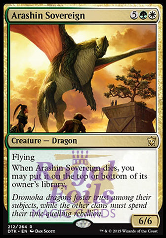 Arashin Sovereign 2x FOIL DTK MTG Dragons of Tarkir Rare MINT green white
