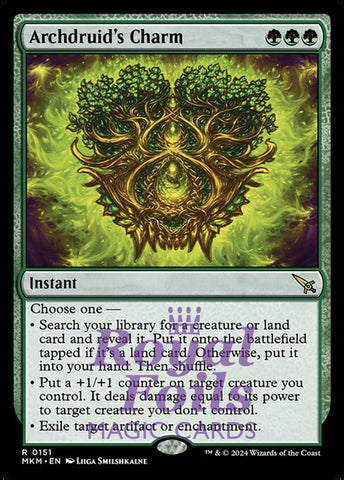 Archdruid's Charm 1x FOIL MTG Murders at Karlov Manor MKM Rare MINT green