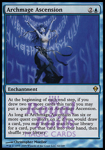 Archmage Ascension 1x FOIL ZEN MTG Zendikar Rare MINT blue