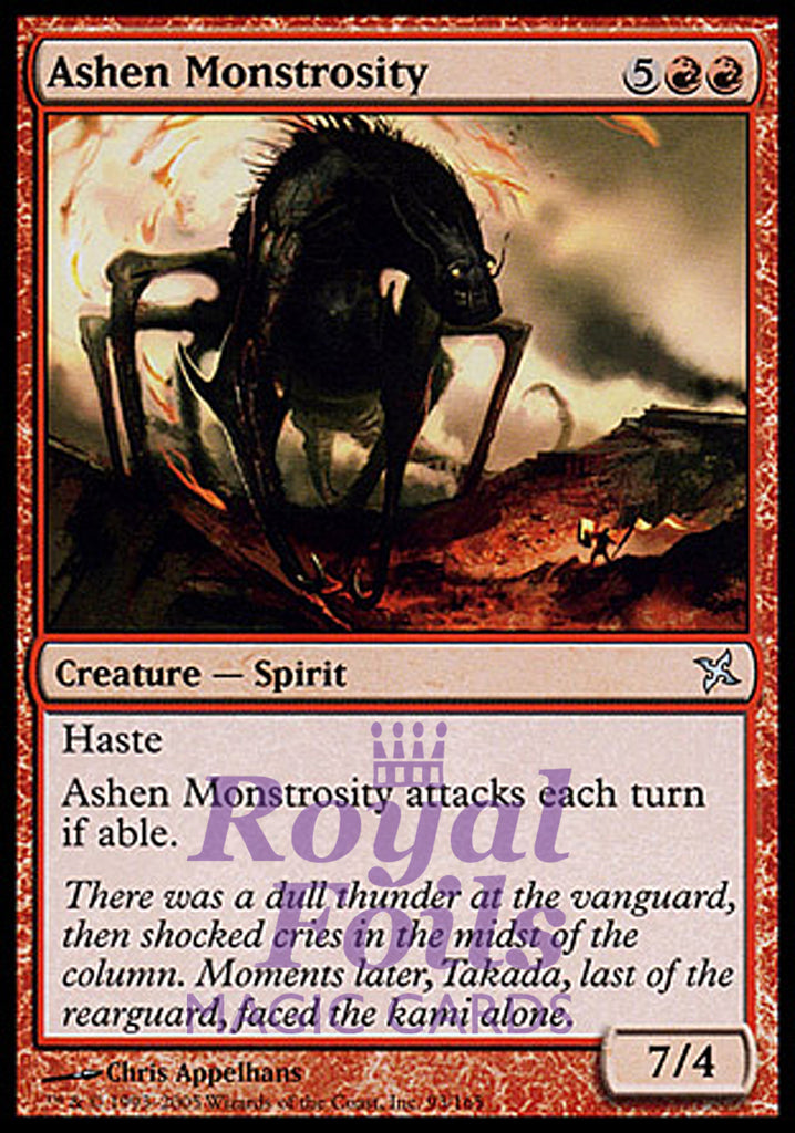Ashen Monstrosity 3x FOIL BOK MTG Betrayers Kamigawa Uncommon MINT red