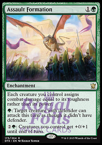 Assault Formation 1x FOIL DTK MTG Dragons of Tarkir Rare MINT green