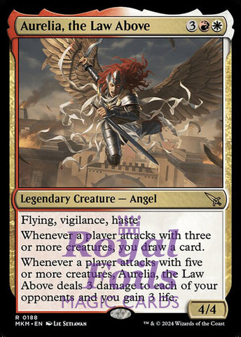 Aurelia, the Law Above 1x FOIL MTG Murders at Karlov Manor MKM Rare MINT red white