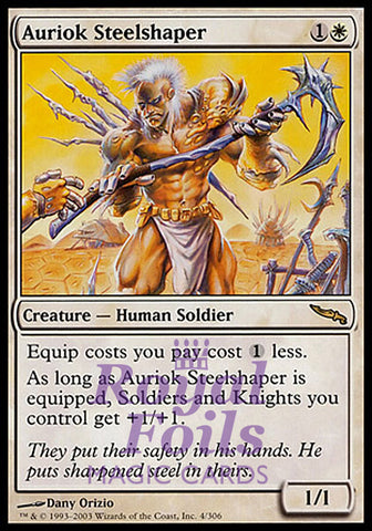 Auriok Steelshaper 1x FOIL MDN MTG Mirrodin Rare NM white