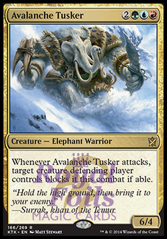 Avalanche Tusker 2x FOIL MTG KTK Khans of Tarkir Rare MINT green blue red
