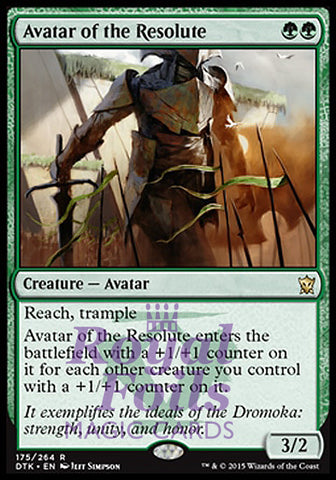 Avatar of the Resolute 1x FOIL DTK MTG Dragons of Tarkir Rare MINT green