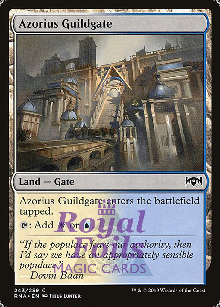 Azorius Guildgate #243 2x FOIL RNA MTG Ravnica Allegiance Common MINT white blue land