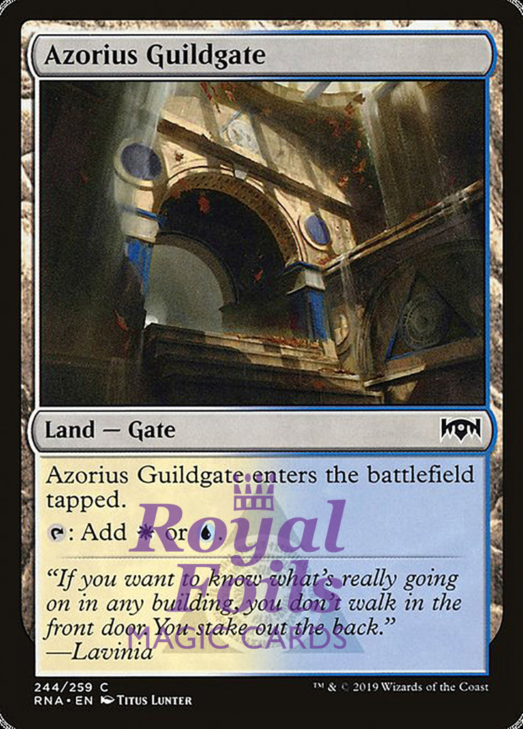 Azorius Guildgate #244 4x FOIL RNA MTG Ravnica Allegiance Common MINT white blue land