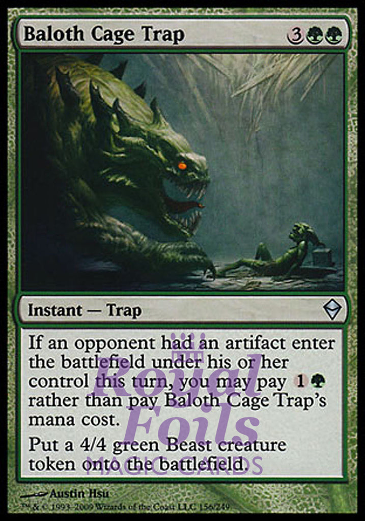 Baloth Cage Trap 2x FOIL ZEN MTG Zendikar Uncommon MINT green instant