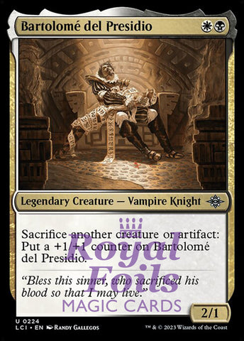 Bartolome del Presidio 4x FOIL Lost Caverns of Ixilan MTG LCI Uncommon MINT white black