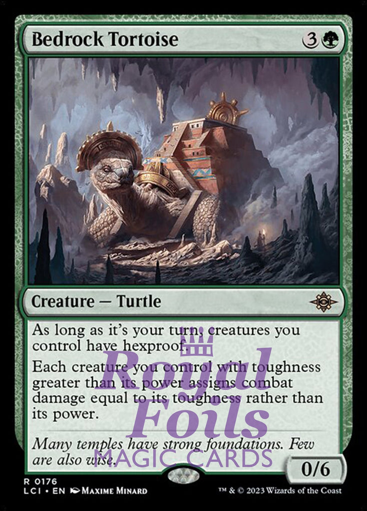 Bedrock Tortoise 2x FOIL Lost Caverns of Ixalan MTG LCI Rare MINT green
