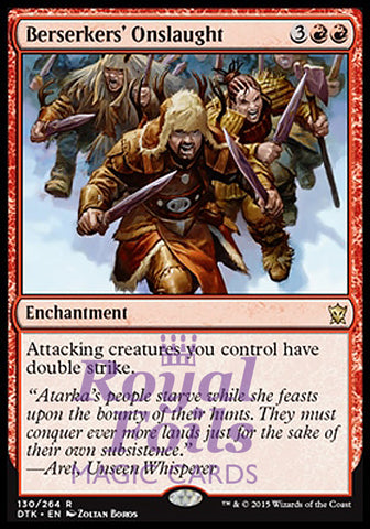 Berserkers' Onslaught 1x FOIL DTK MTG Dragons of Tarkir Rare MINT red