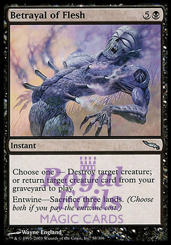 Betrayal of Flesh 3x FOIL MDN MTG Mirrodin Uncommon MINT black