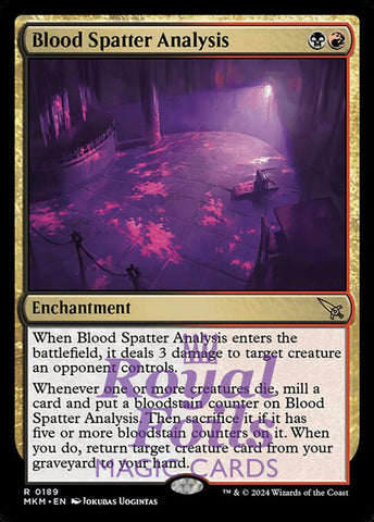 Blood Spatter Analysis 2x FOIL MTG Murders at Karlov Manor MKM Rare MINT black red