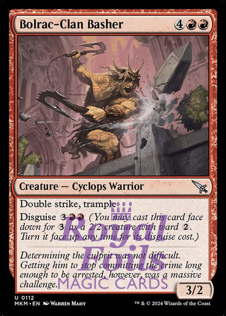 Bolrac-Clan Basher 4x FOIL MTG Murders at Karlov Manor MKM Uncommon MINT red