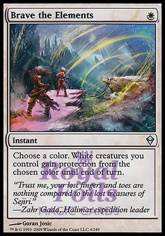 Brave the Elements 1x FOIL ZEN MTG Zendikar Uncommon MINT white