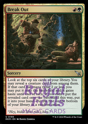 Break Out 4x FOIL MTG Murders at Karlov Manor MKM Uncommon MINT red green