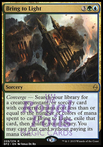 Bring to Light 1x FOIL BFZ MTG Battle for Zendikar Rare MINT green blue