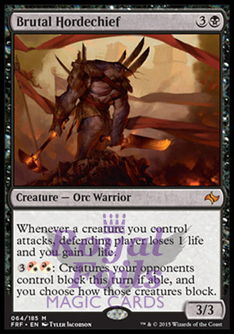 Brutal Hordechief 1x FOIL FRF MTG Fate Reforged Mythic MINT black