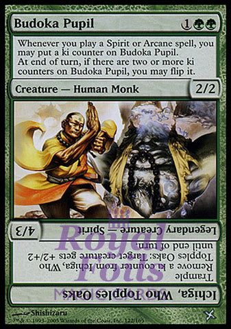 Budoka Pupil // Ichiga Who Topples Oaks 3x FOIL MTG Betrayers Kamigawa Uncommon MINT green