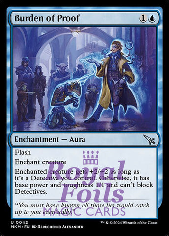 Burden of Proof 4x FOIL MTG Murders at Karlov Manor MKM Uncommon MINT blue
