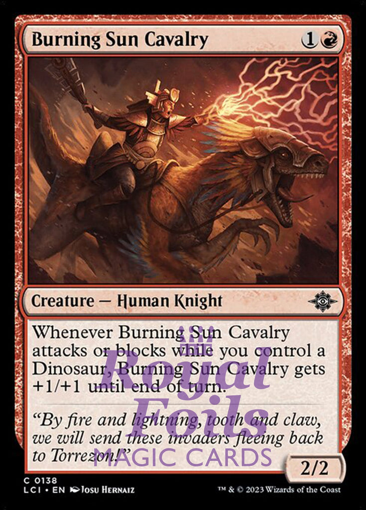 Burning Sun Cavalry 4x FOIL Lost Caverns of Ixalan MTG LCI Common MINT red