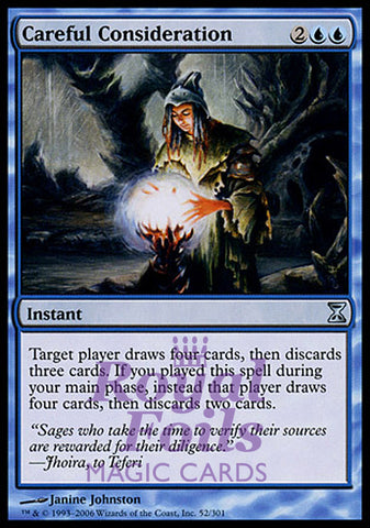 Careful Consideration 21x FOIL TSP MTG Time Spiral Uncommon MINT blue