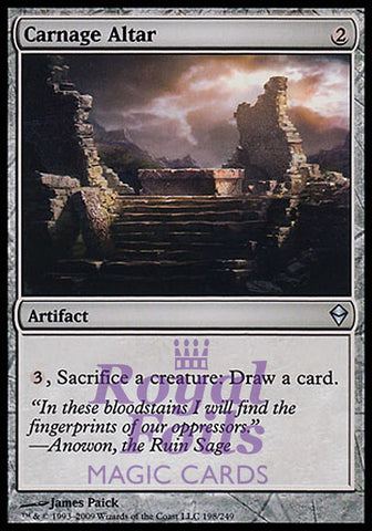 Carnage Altar 3x FOIL ZEN MTG Zendikar Uncommon MINT artifact