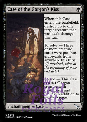 Case of the Gorgon's Kiss 4x FOIL MTG Murders at Karlov Manor MKM Uncommon MINT black