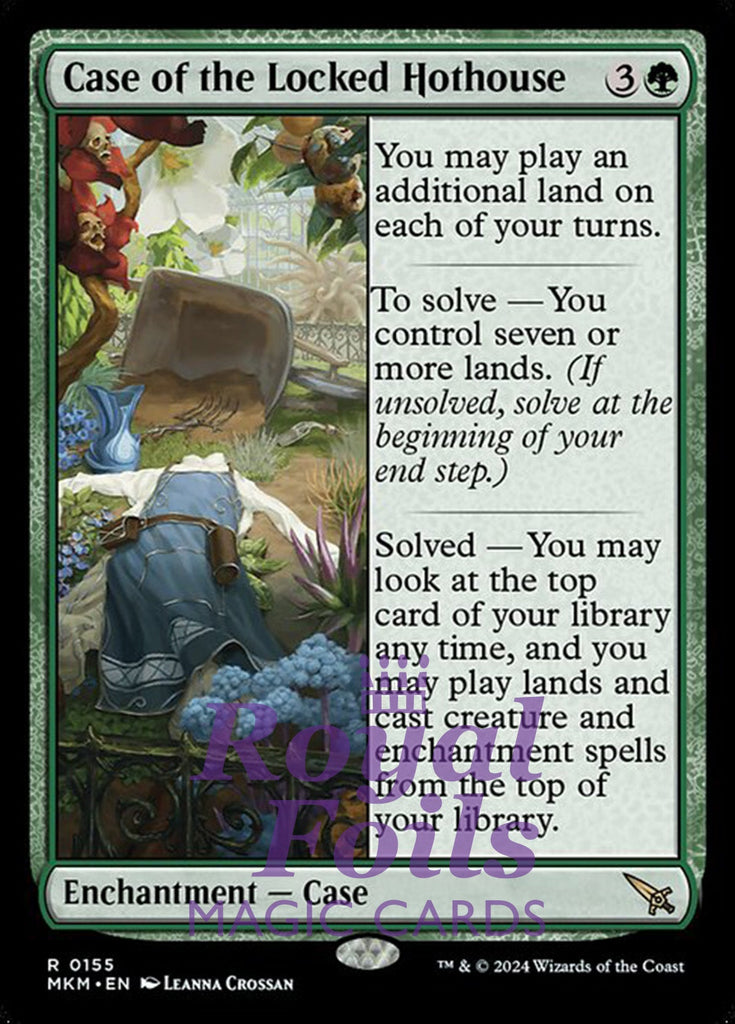 Case of the Locked Hothouse 1x FOIL MTG Murders at Karlov Manor MKM Rare MINT green