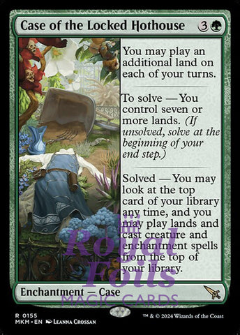 Case of the Locked Hothouse 1x FOIL MTG Murders at Karlov Manor MKM Rare MINT green