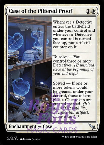 Case of the Pilfered Proof 4x FOIL MTG Murders at Karlov Manor MKM Uncommon MINT white