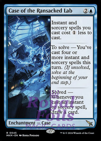 Case of the Ransacked Lab 1x FOIL MTG Murders at Karlov Manor MKM Rare MINT blue