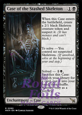 Case of the Stashed Skeleton 2x FOIL MTG Murders at Karlov Manor MKM Rare MINT black