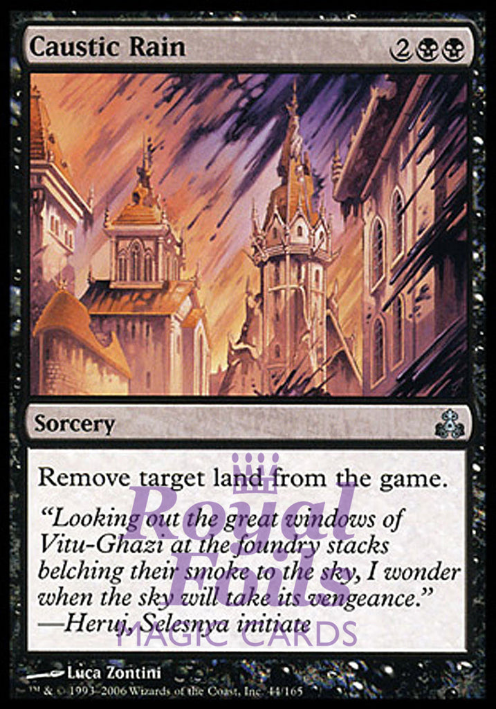 Caustic Rain 2x FOIL GPT MTG Guildpact Uncommon MINT black