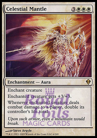 Celestial Mantle 1x FOIL ZEN MTG Zendikar Rare MINT white