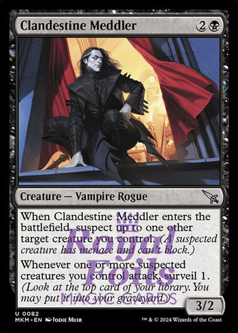 Clandestine Meddler 4x FOIL MTG Murders at Karlov Manor MKM Uncommon MINT black