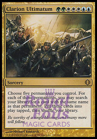 Clarion Ultimatum 1x FOIL ALA MTG Shards of Alara Rare MINT green white blue