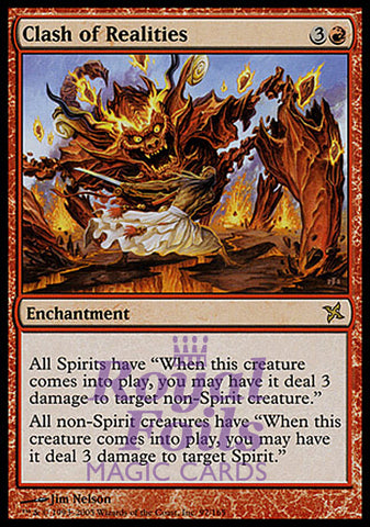 Clash of Realities 1x FOIL BOK MTG Betrayers Kamigawa Rare MINT red