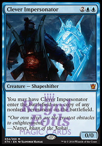 Clever Impersonator 1x FOIL KTK MTG Khans of Tarkir Mythic MINT blue