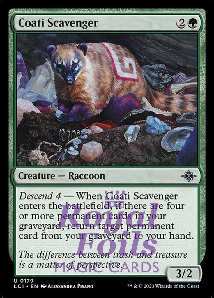 Coati Scavenger 4x FOIL Lost Caverns of Ixalan  MTG LCI Uncommon MINT green