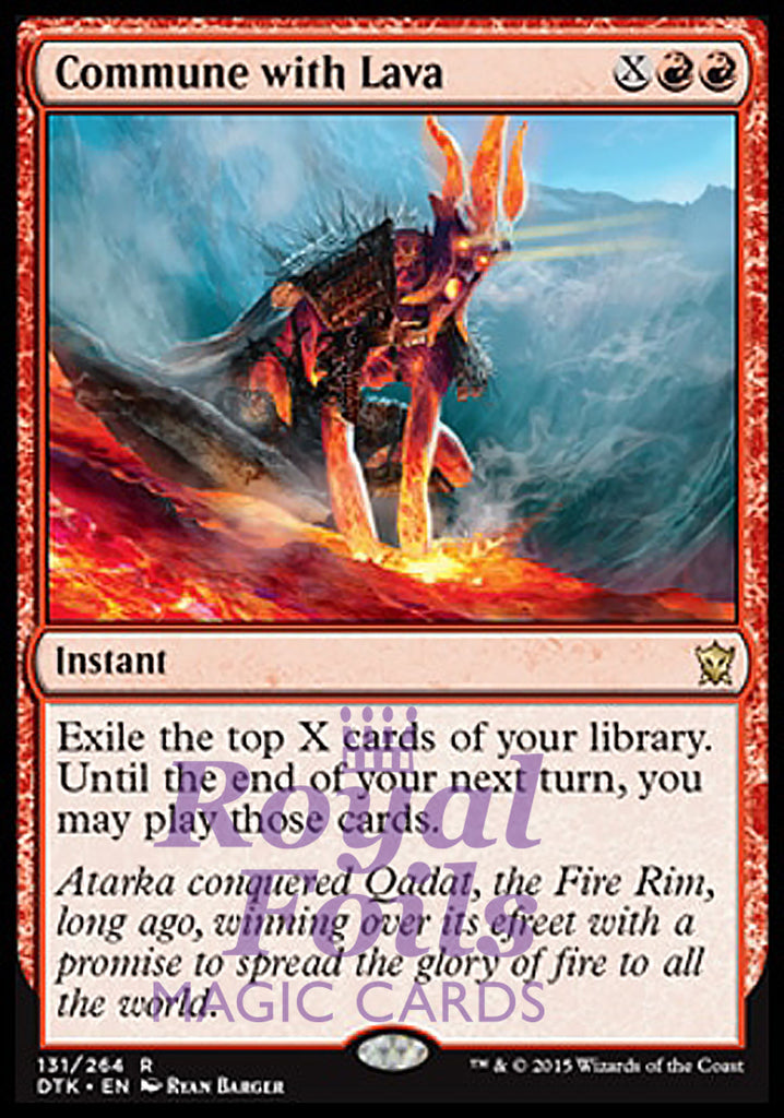 Commune with Lava 1x FOIL DTK MTG Dragons of Tarkir Rare MINT red