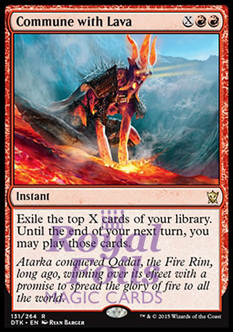 Commune with Lava 1x FOIL DTK MTG Dragons of Tarkir Rare MINT red