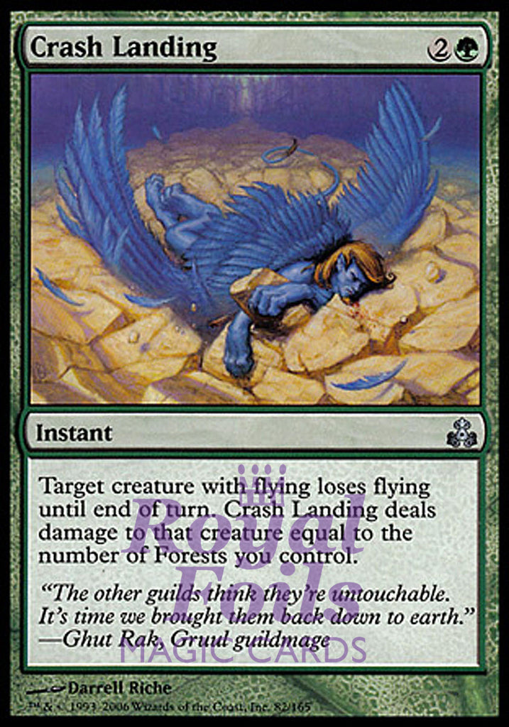 Crash Landing 2x FOIL GPT MTG Guildpact Uncommon MINT green