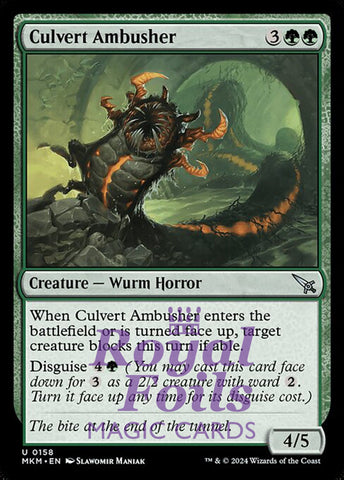 Culvert Ambusher 4x FOIL MTG Murders at Karlov Manor MKM Uncommon MINT green