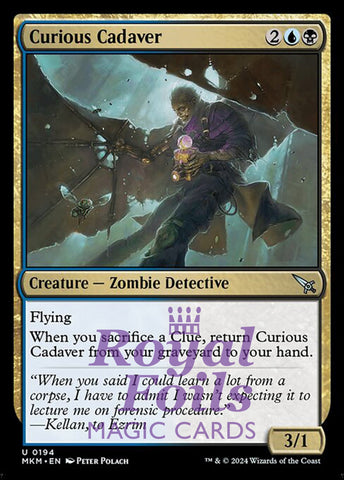 Curious Cadaver 4x FOIL MTG Murders at Karlov Manor MKM Uncommon MINT blue black