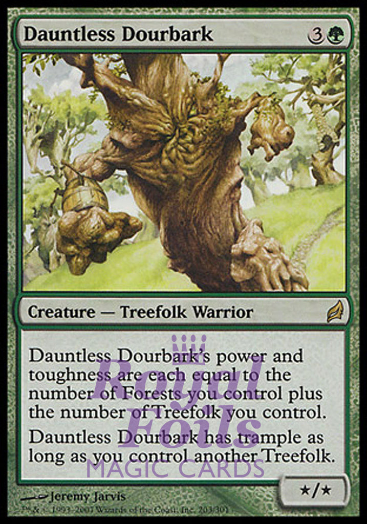 Dauntless Dourbark 1x FOIL LRW MTG Lorwyn Rare MINT green