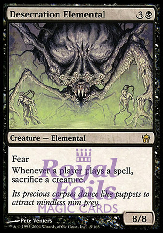 Desecration Elemental 1x FOIL 5DN MTG 5th Fifth Dawn Rare NM black