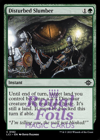 Disturbed Slumber 4x FOIL Lost Caverns of Ixalan MTG LCI Common MINT green