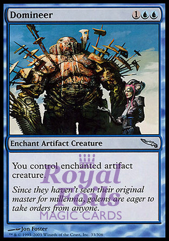 Domineer 2x FOIL MDN MTG Mirrodin Uncommon MINT blue