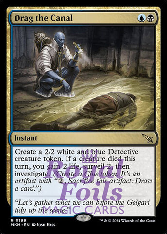 Drag the Canal 2x FOIL MTG Murders at Karlov Manor MKM Rare MINT blue black
